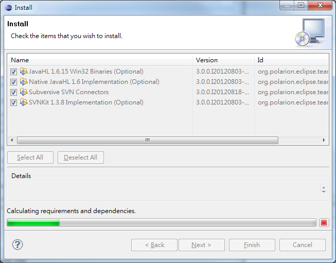 Eclipse Install SVN Connectors based on Native JavaHL and SVNKit Library