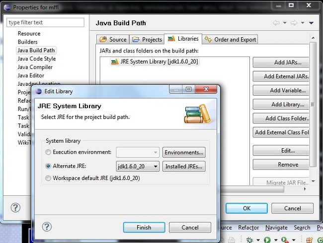 Eclipse Java IDE JDK Selection