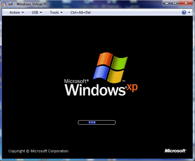 Windows Virtual PC Screenshot