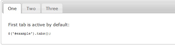 jQuery UI Tabs Example