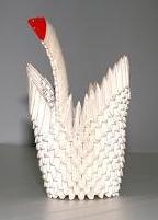 White Origami Swan