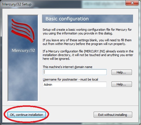 Mercury 32 Mail Transport System Setup Basic Configuration