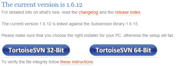 TortoiseSVN Download 32 Bit Versus 64 Bit